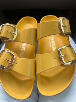 Birkenstock Arizona Big Buckle Natural Leather Patent