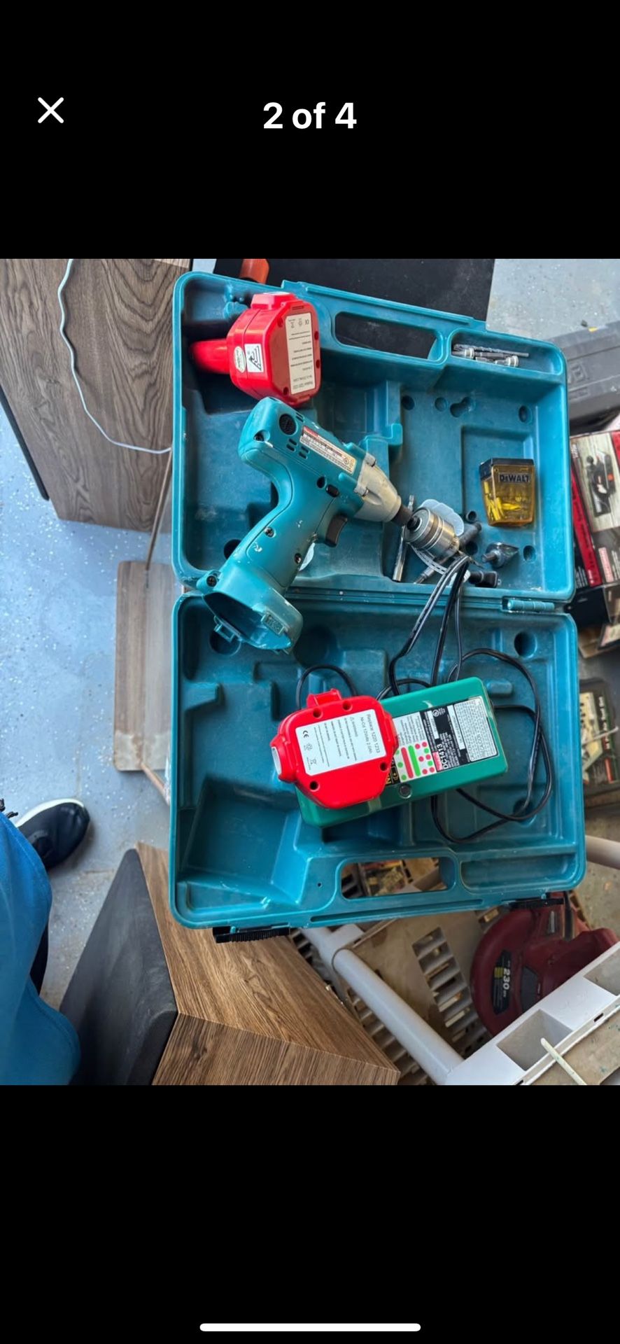 Makita drill and two batteries in excellent shape