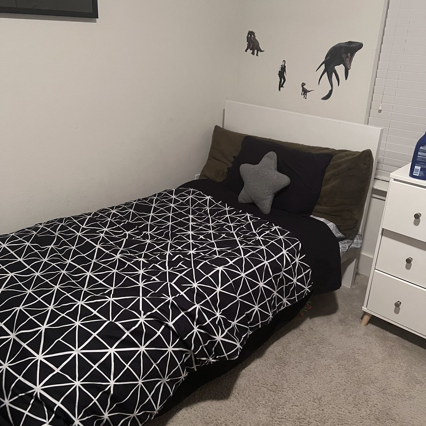 IKEA MALM TWIN BED HEADBOARD AND FRAME ONLY 