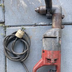 Milwaukee half inch corded right angle drill