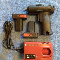 Snap-on Pre-owned 3/8" Drive MicroLithium Cordless  Impact Wrench, 2 Batteries, Charger 