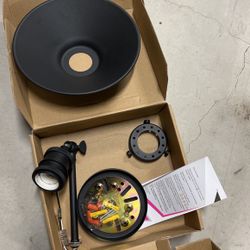 Flat, black light shade