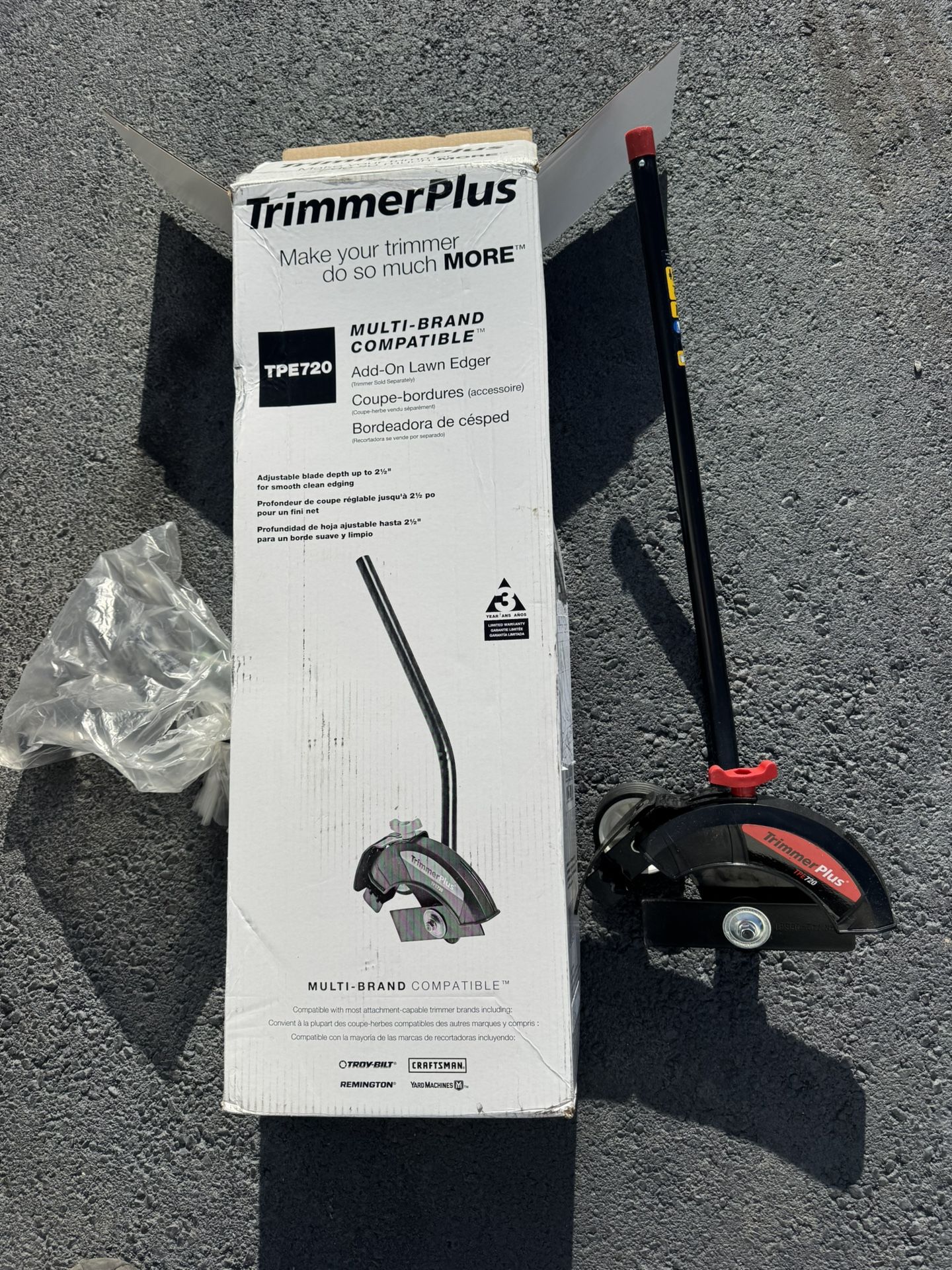 New TrimmerPlus Universal 7.5” Edger Attachment. You Must Pick Up