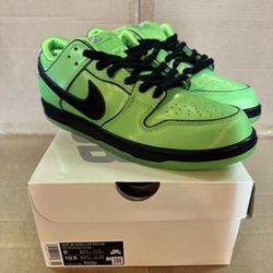 Nike SB Dunk Low Pro x The Powerpuff Girls Buttercup- Size 9M/10.5W
