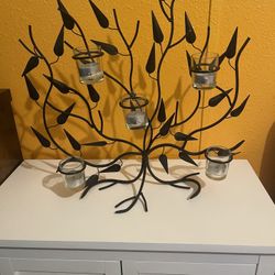 Vintage Antique Leaf Tea Light Candle Holder