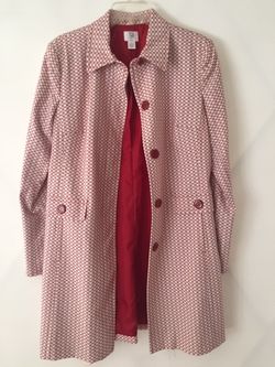APT 9 Lightweight Red & White Coat Size 12 - EUC