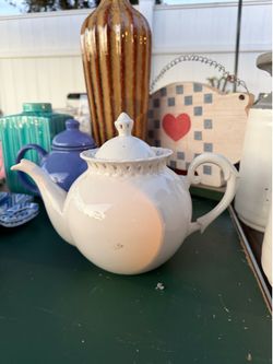 Beautiful white tea  pot