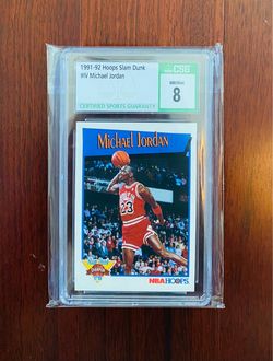 Michael Jordan 1991 Hoops Slam Dunk Insert Basketball Card!