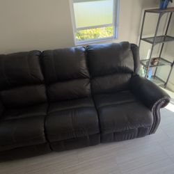 Leather Couch Recliner 