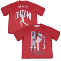 Shohei Ohtani Kanji Shirt Brand New Angels Baseball Stadium Giveaway 4/22/23 SGA