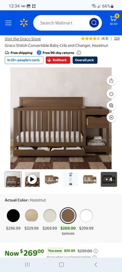 Graco Shiloh Convertible Baby Crib and Changer, Hazelnut $175