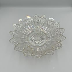 Iridescent Vintage Federal Glass Large Petal Serving Bowl