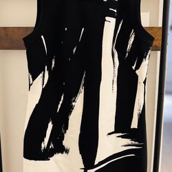 Banana Republic Sleeveless Black and White Dress Size 4