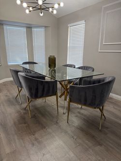 Dining table with chairs