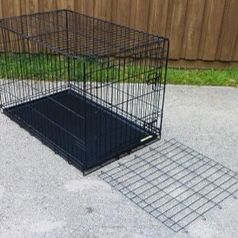 Dog Pet Crate Kennel With Liner And Divider