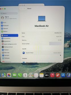 MacBook Air 2025 M4 24GB RAM 512 Storage