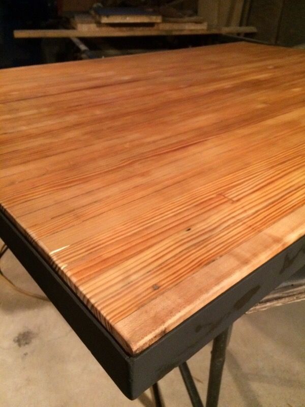 Reclaimed Industrial Bowling Alley Wood Table Top