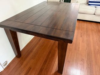 Dark Wood Farmhouse Dining Table