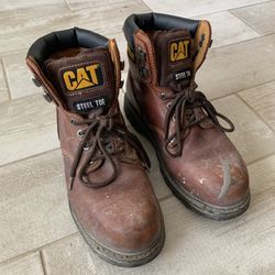 Cat Women's Construction Steel Toe Work Boots Size 7