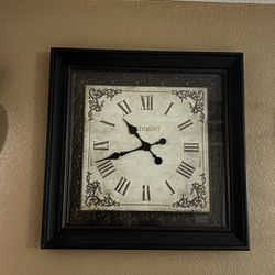 clock with candle holder 