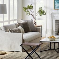 Two New White/cream Couch Sofa Covers 