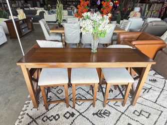 Sofa table with 3 stools from Costco