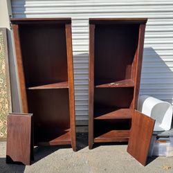 Pair of Wood Book Shelves 