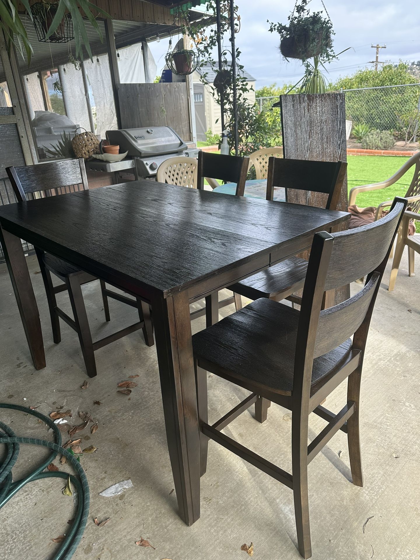 Tall, Wood Kitchen Table