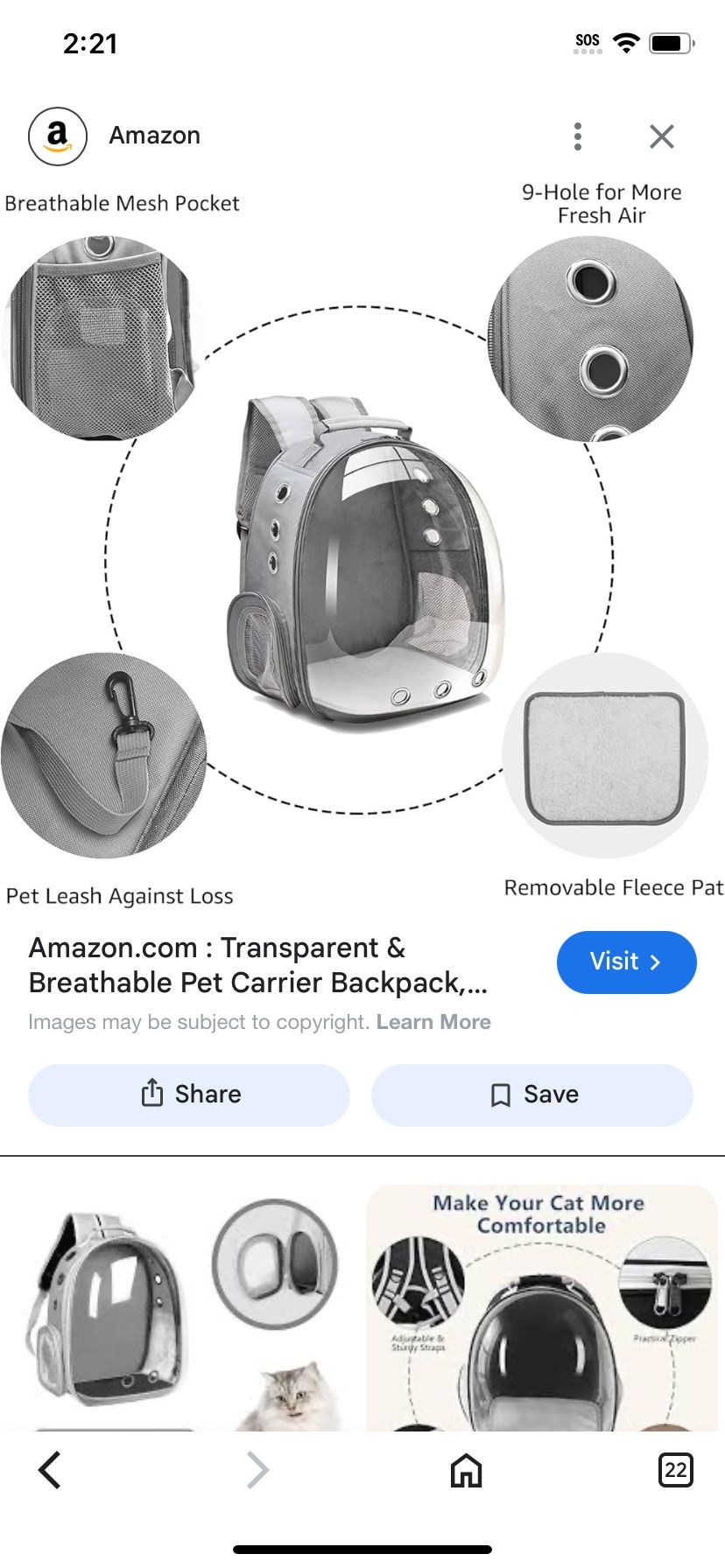 Portable Pet Carrier For Small Pet