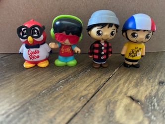 Ryan’s World Mini Characters Figures Toys Lot Of 4