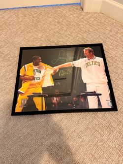 Magic Johnson & Larry Bird Dual Auto 16x20 (Beckett & NBA)