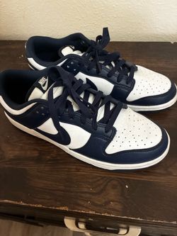 White & NavyBlue dunks low