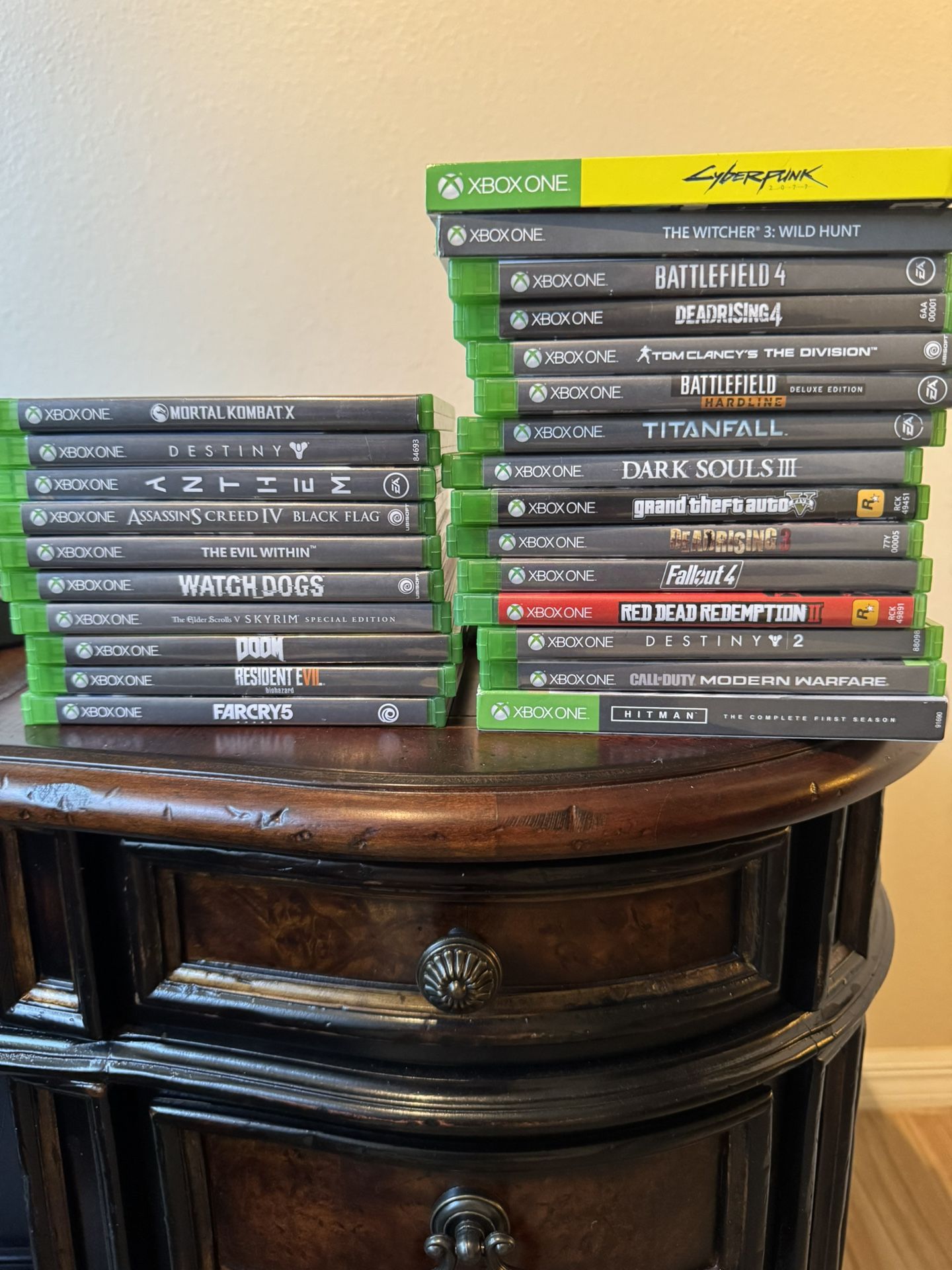 Stack of Xbox One Games 