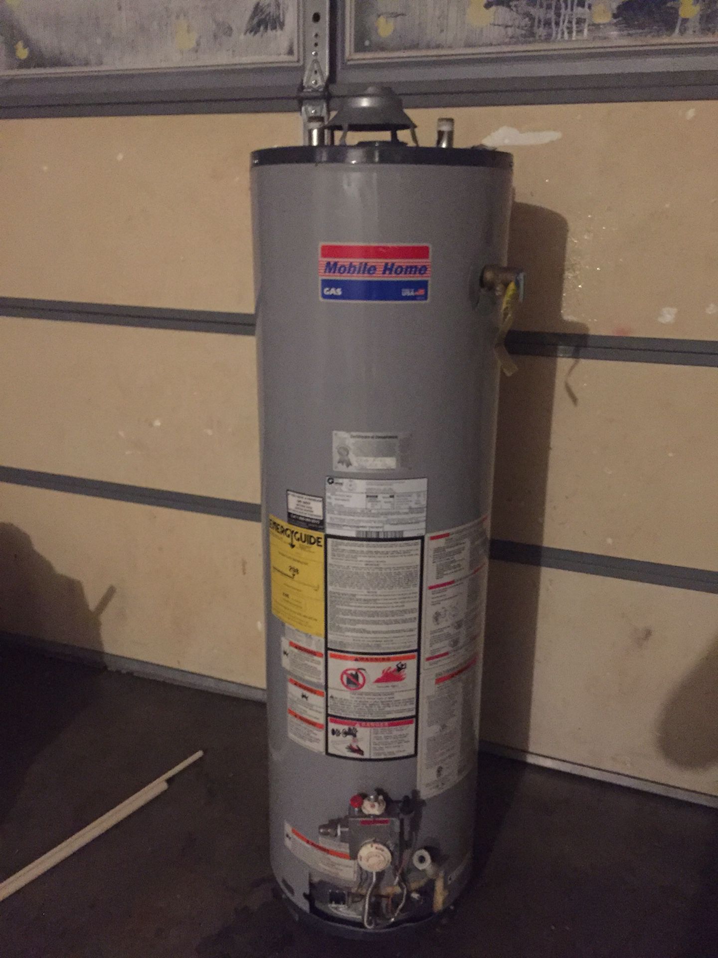 Water heater for mobile home