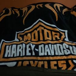 Huge 2 Sided HARLEY BLANKET 