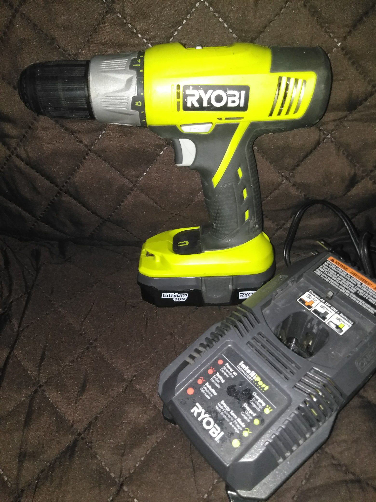 Ryobi 18 V. Cordless drill+battery+charger