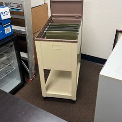 Mobile File Cart, Rolling File Cabinet Hanging Letter/Legal Size with Sliding Cover, Office File Organizer on Wheels