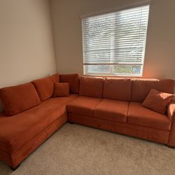 Burnt Orange Sectional Couch