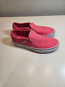 Womens Pink Vans, size 8.5, Off the Wall style, lightly worn, style # 500714