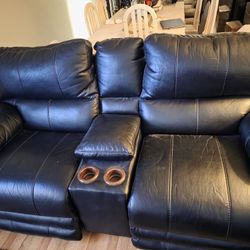 Black Leather Loveseat