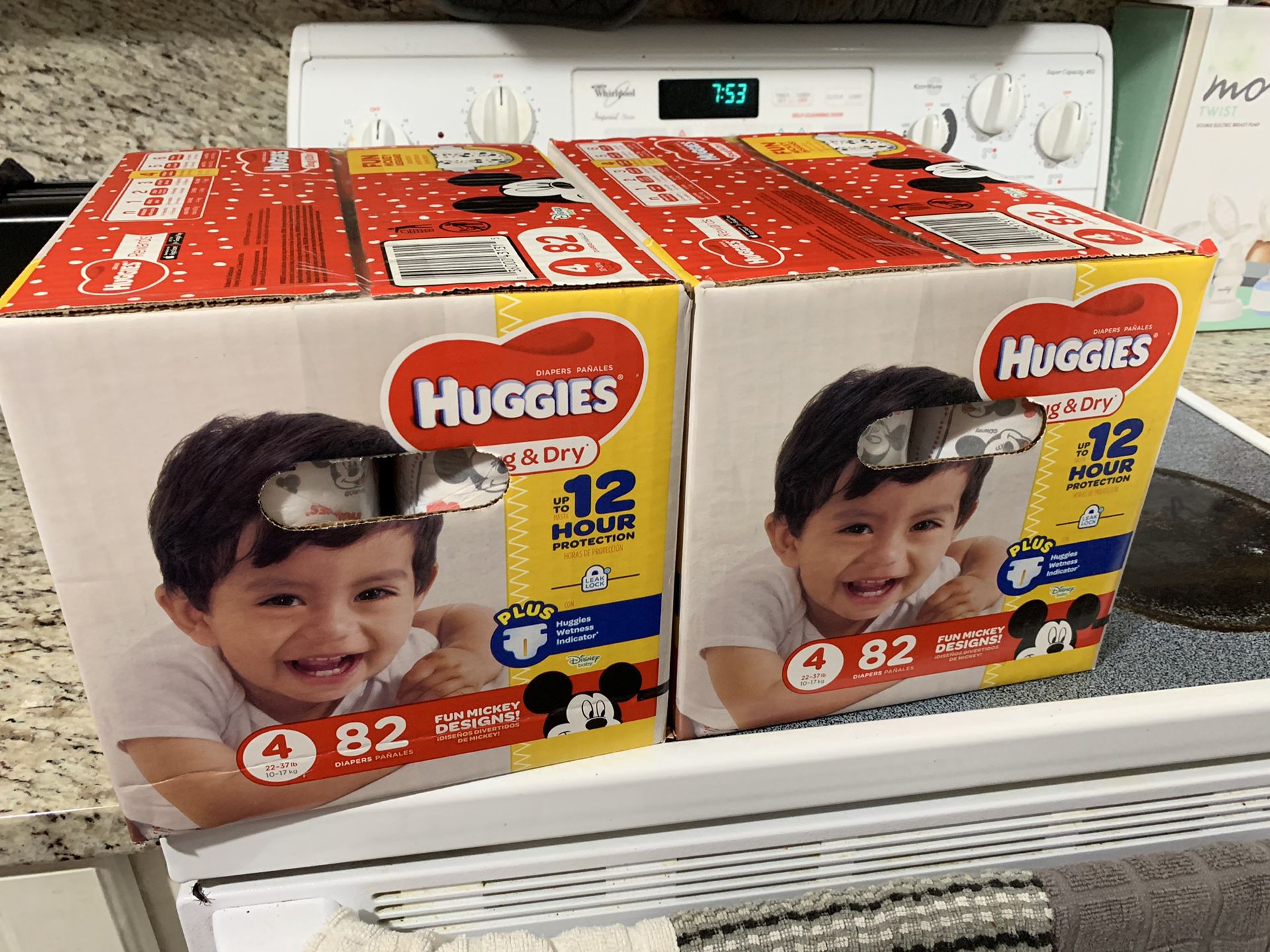 Huggies diaper boxes