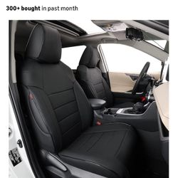 Seat Covers Black Toyota RAV4 Full Set Black Faux Leather SUV XSE 2019-2025