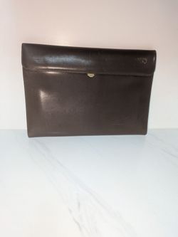 Vintage OTTINO FIRENZE Italy Brown Leather Document Portfolio Case Writing Pad