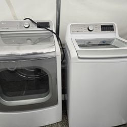 Lg Washer And Dryer Set Electric Topload 