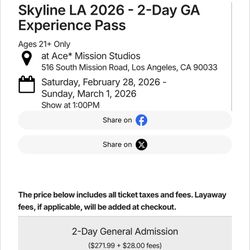 SKYLINE 2026 2-DAY GA 