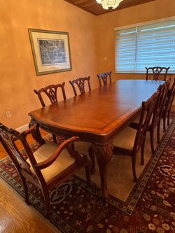Formal Dining Table and Eight Chairs