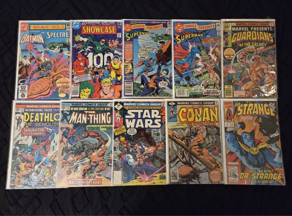 Bronze Age Comic Book lot of 10! DC. Marvel. Vintage. Keys. Mixed lot.
