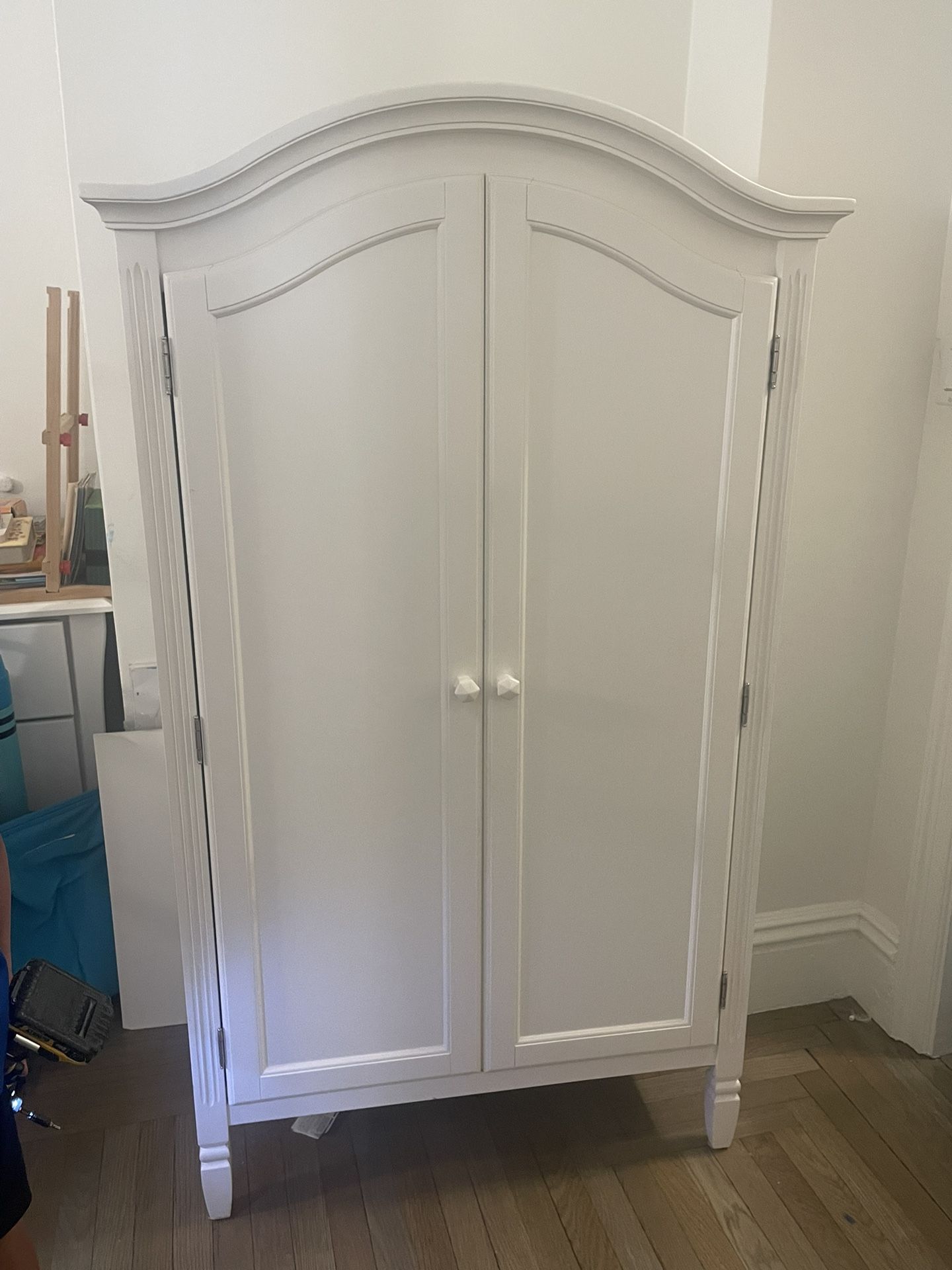 White Wood Armoire Wardrobe