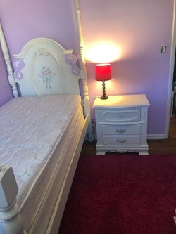 Vintage Twin Bed and 2 Bedside Tables