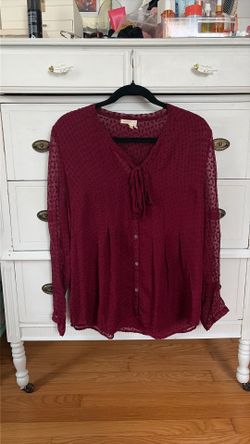 Meadow rue burgundy women’s blouse